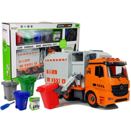 Zestaw diy śmieciarka sorter segregowanie odpadów gra śrubokręt dźwięk efekty świetlne