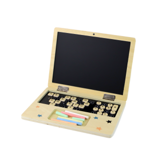Tablica drewniana laptop kreda