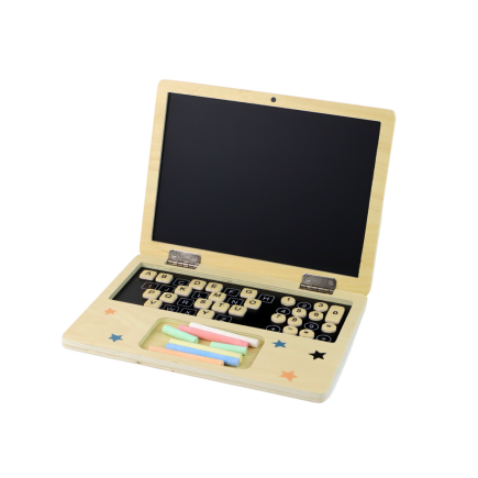 Tablica drewniana laptop kreda