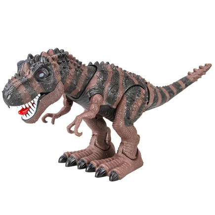 Brązowy Tyranozaur Rex na Baterie 5905323215719 - Chodzący Dinozaur dla Dzieci