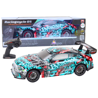 Duże auto sportowe zdalnie sterowane rc 1:8 światła dźwięki graffiti