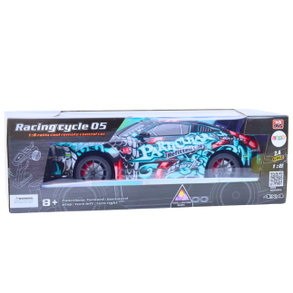 Duże auto sportowe zdalnie sterowane rc 1:8 światła dźwięki graffiti