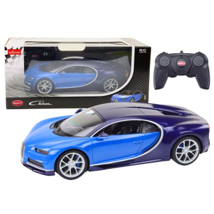Samochód zdalnie sterowany rc 1:14 bugatti veyron chiron niebieski