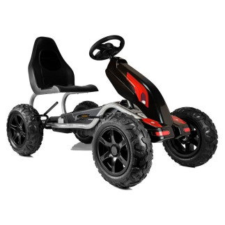 Gokart na pedały b012 pompowane koła czarny