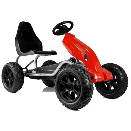 Gokart na pedały b012 pompowane koła czerwony