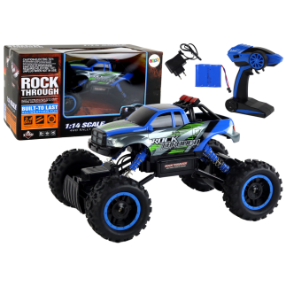 Auto terenowe zdalnie sterowane rc 1:14 2.4g niebieskie