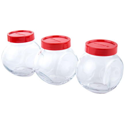Zestaw 3 słoików z pokrywką plastikową Bella 200 ml PASABAHCE