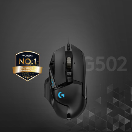 Mysz logitech g502 hero 910-005470 (optyczna  16000 dpi  kolor czarny)