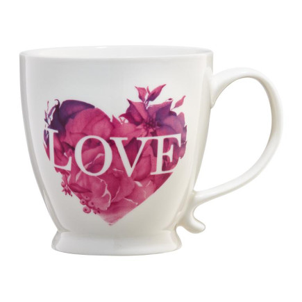 AM-LOVE LETTERS 480ML KUBEK NBC,SERCE DUŻE RÓŻ.