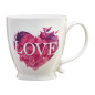 Kubek na stopce Love Letters różowe serce 400 ml AMBITION