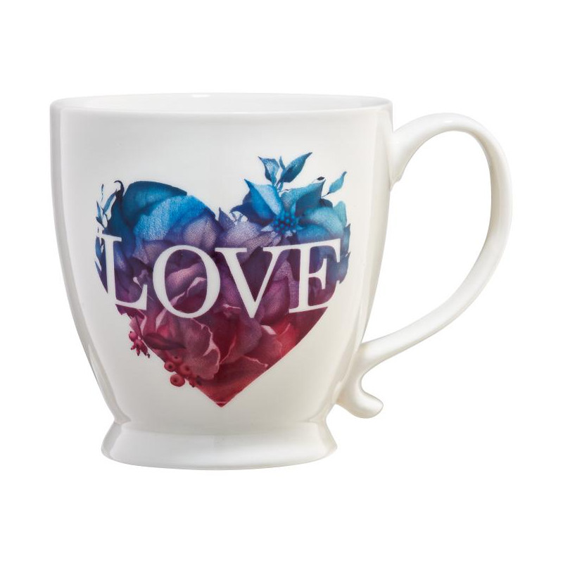 Kubek na stopce Love Letters wielokolorowe serce 400 ml AMBITION