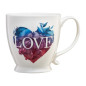 Kubek na stopce Love Letters wielokolorowe serce 400 ml AMBITION