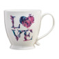 Kubek na stopce Love Letters kwiatowy napis 400 ml AMBITION