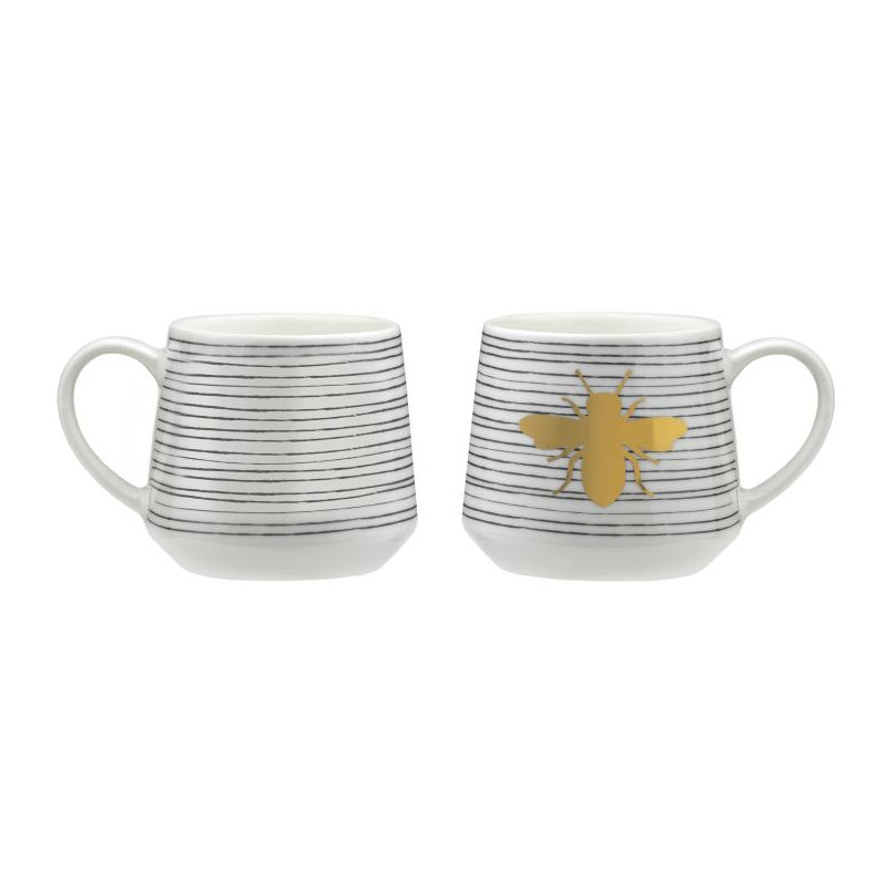 Kubek Gold Bee 460 ml paski AMBITION