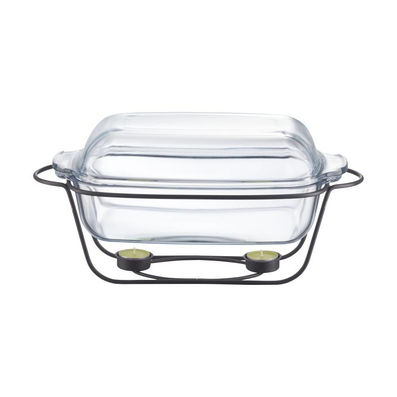 Naczynie żaroodporne z podgrzewaczem Saule 5,3 l czarny AMBITION