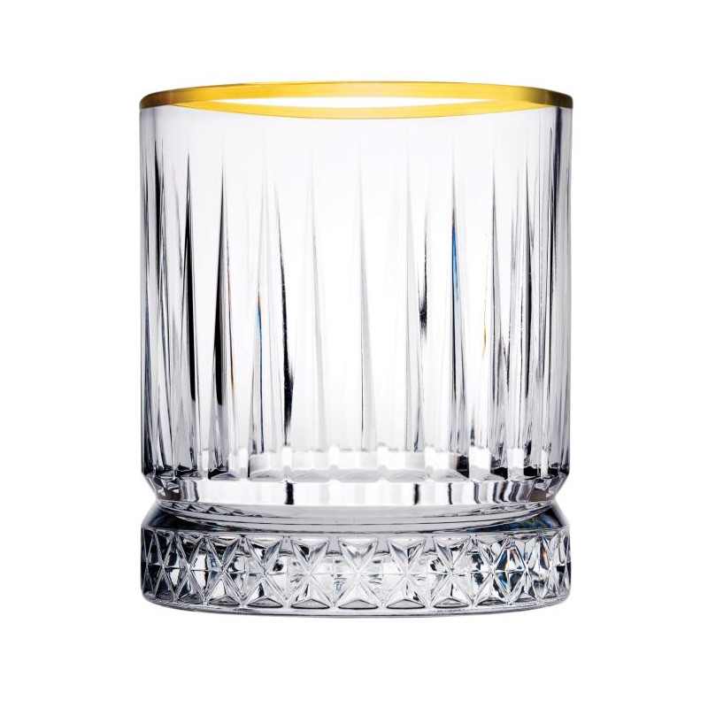 Komplet 4 szklanek ze złotym rantem Elysia 355 ml PASABAHCE Komplet 4 szklanek ze złotym rantem Elysia 355 ml PASABAHCE