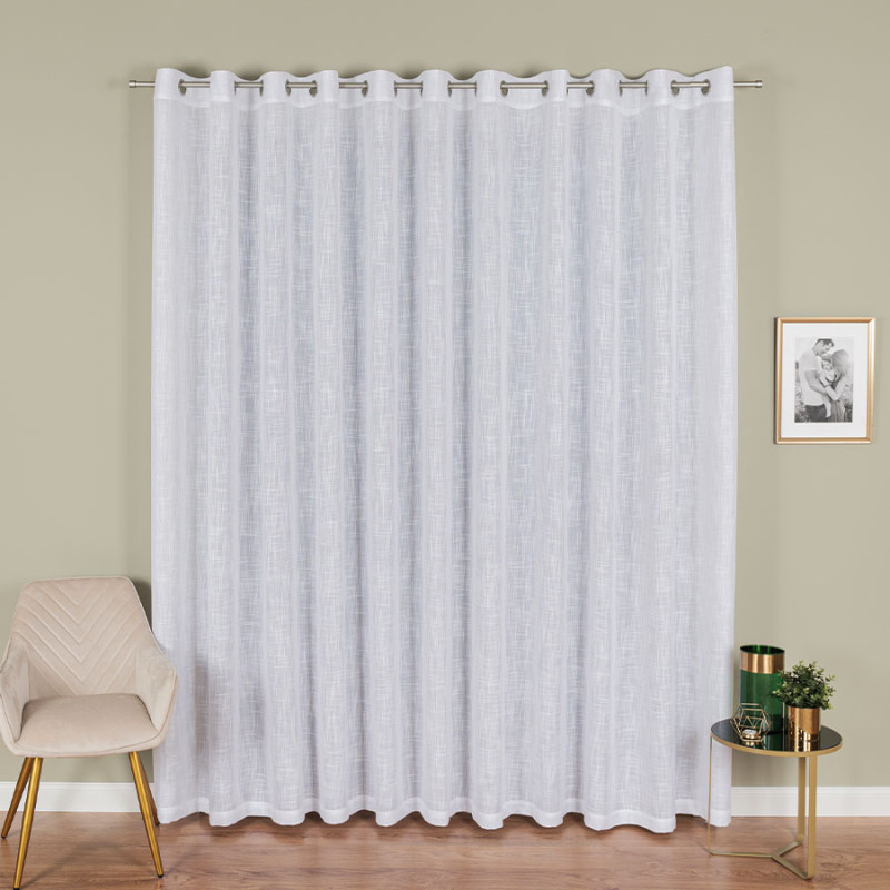 Firana gotowa na przelotkach 500x250 cm kolor biały EAN: 5906450003491