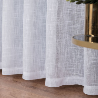 Firana gotowa na przelotkach, 500x250 cm, kolor 001 biały