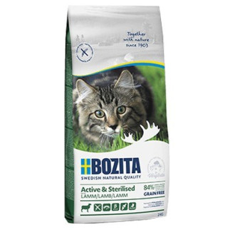 Bozita active & sterilised grain free lamb - sucha karma dla kotów wychodzących po sterylizacji - 2kg