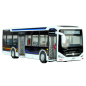 Elektryczny autobus miejski metalowy z światłami biały EAN: 5905991026280