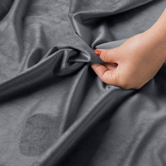 Velvet tkanina dekoracyjna, wysokość 300cm, kolor 070 ciemny szary