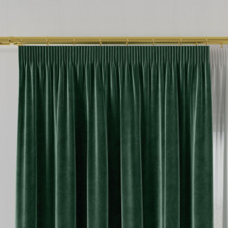 Velvet tkanina dekoracyjna, wysokość 300cm, kolor 107 ciemny zielony