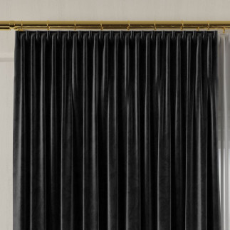 Velvet tkanina dekoracyjna, wysokość 300cm, kolor 111 czarny