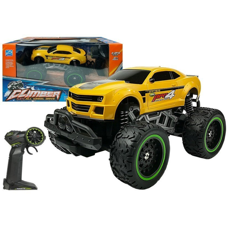 Zdalnie Sterowane Auto R/C z Wysokimi Kołami - Żółte, Prędkość 6.5 km/h, EAN: 5908275994671