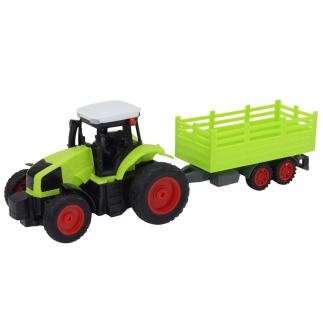 Traktor zdalnie sterowany RC z przyczepą zielony EAN: 5905679077085