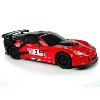 Auto sportowe r/c 1:24 corvette c6.r czerwone 2.4 g światła