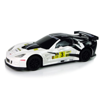 Wyścigowe Auto R/C Corvette C6.R Biały 2.4G z Świetlnymi Efektami EAN: 5904204756723