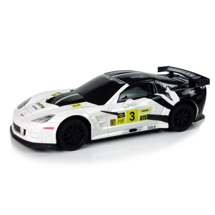Wyścigowe Auto R/C Corvette C6.R Biały 2.4G z Świetlnymi Efektami EAN: 5904204756723