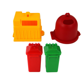 Ciężarówka śmieciarka dźwig przyczepa napęd frykcyjny dźwięki zielona 1:16