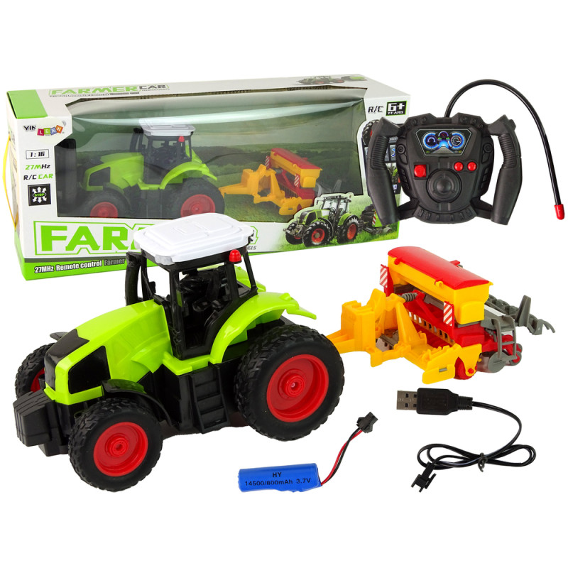 Traktor z prasą rolniczą R/C zielony 1:16 EAN: 5905515352802