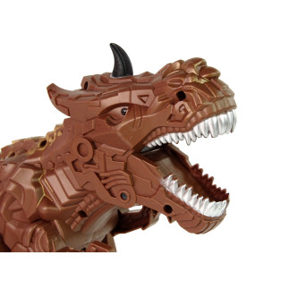 Dinozaur zdalnie sterowany zieje para wodna projektor brązowy