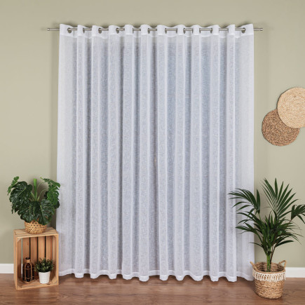 Firana gotowa na przelotkach, 300x250 cm, kolor 001 biały