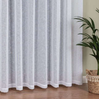 Firana gotowa na przelotkach, 300x250 cm, kolor 001 biały