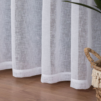 Firana gotowa na przelotkach, 300x250 cm, kolor 001 biały