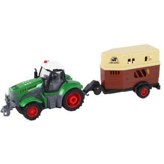 Traktor RC zdalnie sterowany z przyczepą - maszyna rolnicza 1:24, EAN: 5905679077047