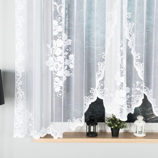 Fuksja firanka żakardowa gotowa 400x160cm biały EAN: 5907693225411