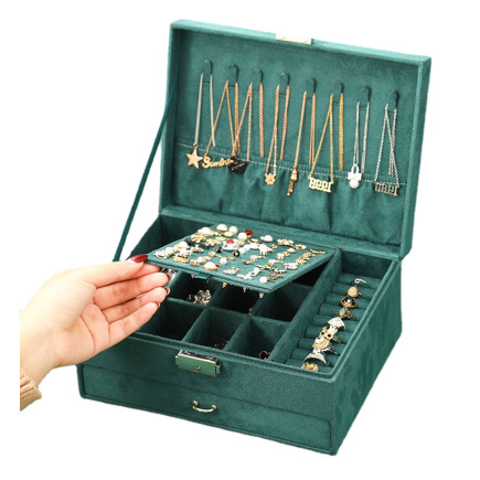Ca7 Zielone Pudełko Organizer do Biżuterii EAN: 5907621828349