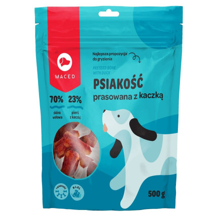 Maced kość prasowana biała z kaczką 500g