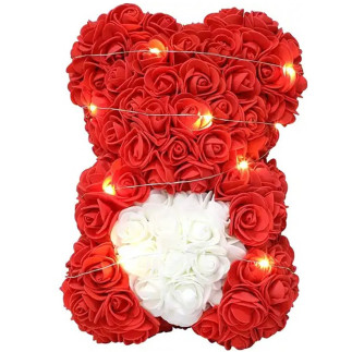 Miś Bq54 z róż i sercem 23cm LED - EAN: 5907621826765
