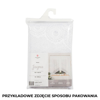 Malwina firanka żakardowa odpasowana, szerokość 410 x  wysokość 160cm, kolor 001 biały