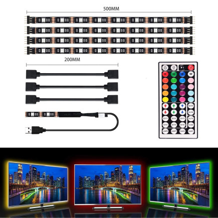 Zd4d Podświetlenie TV LED RGB 50cm - EAN: 5907621821630