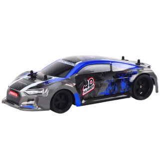 Autko zdalnie sterowane rc 1:18 gumowe koła drift niebieski