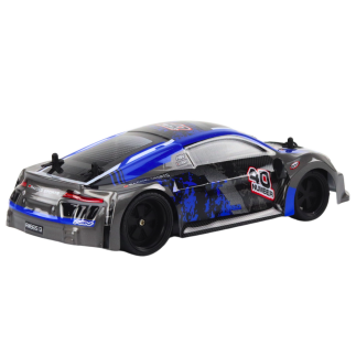 Autko zdalnie sterowane rc 1:18 gumowe koła drift niebieski