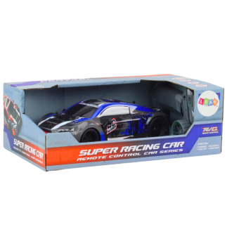 Autko zdalnie sterowane rc 1:18 gumowe koła drift niebieski