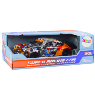 Autko zdalnie sterowane rc 1:18 gumowe koła drift pomarańczowy