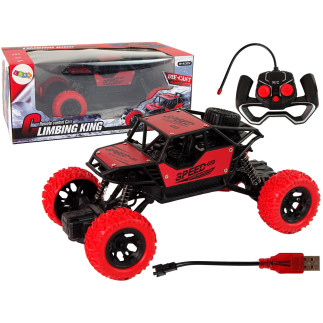 Auto zdalnie sterowane terenowe r/c 1:18 czerwone